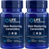 Life Extension Seramides: bouteille de capsules liquides pour hydratation et revitalisation de la peau.