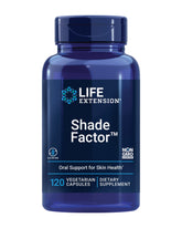 Life Extension Shade Factor – bouteille élégante contenant les capsules pour la peau saine.