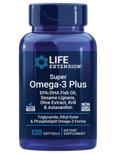 Life Extension Super Omega-3 Plus – bouteille visible, soutien potentiel pour le cœur et le cerveau.
