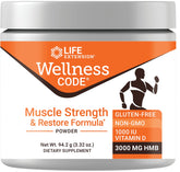 Life Extension Wellness Code Muscle Strength & Restore Poudre : soutien possible à la fonction musculaire pendant l'entraînement