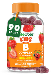 Lifeable Complexe B Enfants goût fraise, énergie potentielle et plaisir à mâcher