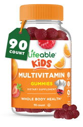 Lifeable gommes multivitamines pour enfants dans bouteille, faciles à prendre chaque jour.