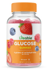 Lifeable Gommes au Glucose : flacon ouvert, pratique au quotidien.