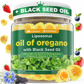 LILICARE: boîte et gommes d'origan et nigelle, pratique pour le quotidien.