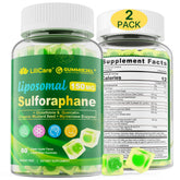 Gomme Lilicare au sulforaphane liposomal goût pomme verte, soutien antioxydant potentiel.