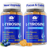 LILICARE Tyrosine Calm & Focus — bouteille, soutien concentration potentiel.