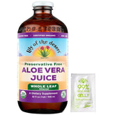 Lily Of The Desert Aloe Vera: bouteille verte suggérant pureté et bien-être