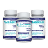 Lipozene - bouteille équilibre, suggérant contrôle de l'appétit.
