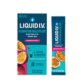 Liquid I.V. Hydration Multiplier fruit de la passion, sachet prêt à diluer pour hydratation rapide.