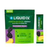 Liquid I.V Hydration Multiplier + Energy sachet framboise-peche, préparation rapide