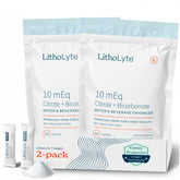 LithoLyte 10mEq dans un verre d'eau pour une hydratation pratique.