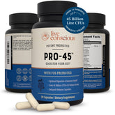 Live Conscious PRO45: bouteille de probiotiques pour le confort digestif quotidien