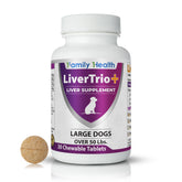 LiverTrio+ bouteille de tablettes saveur, friandise quotidienne appréciée par les chiens