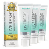 LIVFRESH gel dentaire Pack 3 tubes menthe hiver, pratique pour toute la famille.