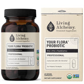 Living Alchemy: bouteille de compléments santé intestinale, soutien potentiel de la digestion.