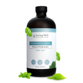 Living Well with Dr. Michelle – flacon rinçage menthe fraîche pour haleine durable.
