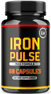 LIVORKA Iron Pulse Capsules sur emballage, soutien potentiel à l'énergie dans votre routine quotidienne.