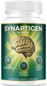 LIVORKA Synaptigen – bouteille avec étiquette, soutien potentiel au quotidien.