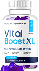Gommes Vital Boost XL LIVORKA dans la bouteille, énergie soutenue au quotidien.