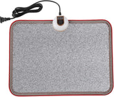 Tapis chauffant Livtribe pour pieds au bureau, chaleur rapide sans enlever les chaussures.