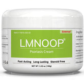 Flacon LMNOOP Psoriasis avec action hydratante rapide.