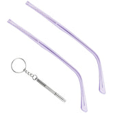 LNQ LUNQI bras remplacement métalliques noir pour lunettes, confort sans pression.