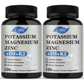 Bouteille Lofei de capsules Potassium Magnésium, pratique pour l'usage quotidien et l'équilibre électrolytique
