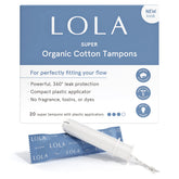 LOLA tampons super avec étui compact pour une protection discrète.