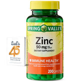 Comprimés LUAL Zinc 50 mg sur boîte, soutien nutritionnel potentiel.