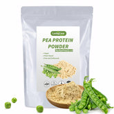 Luckycare protéine de pois, poudre naturelle prête à être mélangée dans un smoothie.