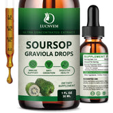 LUCNVEM Graviola : bouteille bio avec gouttes faciles à utiliser.