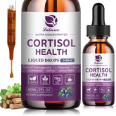 Lukaree Cortisol Drops: bouteille couleur myrtille, soutien potentiel à l’équilibre émotionnel quotidien.