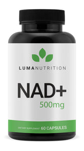 Luma Nutrition NAD+ Plus – bouteille montrée, énergie et métabolisme potentiels.