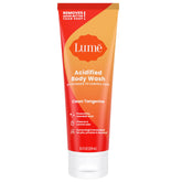 Lume gel douche acidifié, bouteille clémentine — parfum frais durable après la douche.
