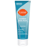 Lume Gel Douche acidifié – bouteille en vedette avec hydratation légère et odeur maîtrisée.