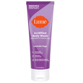 Gel douche acidifié Lume, flacon Lavande Sauge, contrôle d’odeur durable.