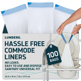 Pack Lunderg Liners de 100 sachets hygiéniques prêt à l'emploi
