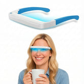 Lunettes de thérapie lumière bleu portable, énergie rapide en déplacement.