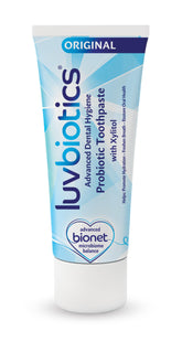 Luv Biotics dentifrice probiotiques - bouche menthe, haleine fraîche et équilibre buccal.