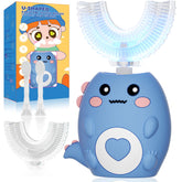 Brosse à dents Lwalaneng pour enfants en forme U, nettoyage 360° ciblé.