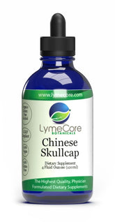 LymeCore Botanicals Chinese Skullcap: bouteille-liquide 120ml pour soutien immunitaire potentiel.