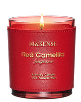 Bougie M&SENSE Camellia Rouge, parfum florale apaisant pour salon et pièce de vie