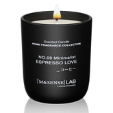 M&SENSE Bougie au soja Espresso Coffee dans un bocal minimaliste pour une ambiance conviviale