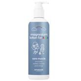 Lotion magnésium M3 Naturals pour enfants, application apaisante au coucher.