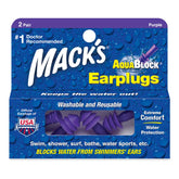 Mack's AquaBlock – ensemble bouchons d'oreilles pour natation, confort durable.