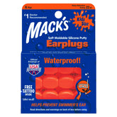 Bouchons Mack’s pour enfants montrant l’ajustement personnalisé pour la natation.