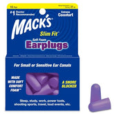 Bouchons Mack's Slim Fit pour petits conduits auditifs, confort accru