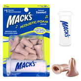 Mack’s bouchons d'oreilles en mousse acoustique lors d'un concert, protection auditive douce et claire.