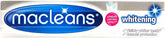 Macleans dentifrice blanchissant 100 ml, tube visible, potentiel sourire plus éclatant