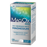 Mag-Ox 400 – boîte et étiquette visibles, soutien quotidien en magnésium.